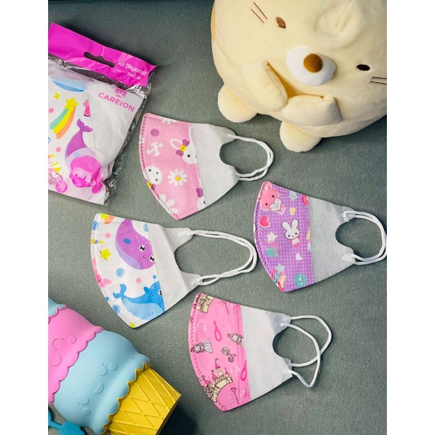 Masker Duckbill anak 3 Ply Gambar Lucu 1 Pax isi 50 Pcs Mix gambar Umur 3-8 tahun / Masker Bayi 1-3 