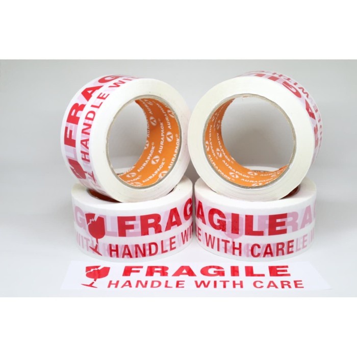 

Hadir Lakban Fragile Warna Putih Aura 48 Mm X 100 Meter Terbatas