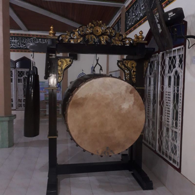 beduk masjid ( bedug ukir , bedug musholla , beduk , beduk jati)