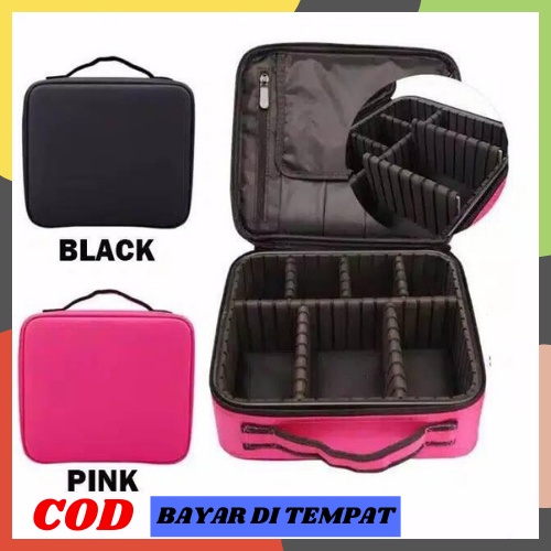 COD Termurah Tas Kosmetik / Box Makeup / Beautycase Impor 26x22x9cm T3270