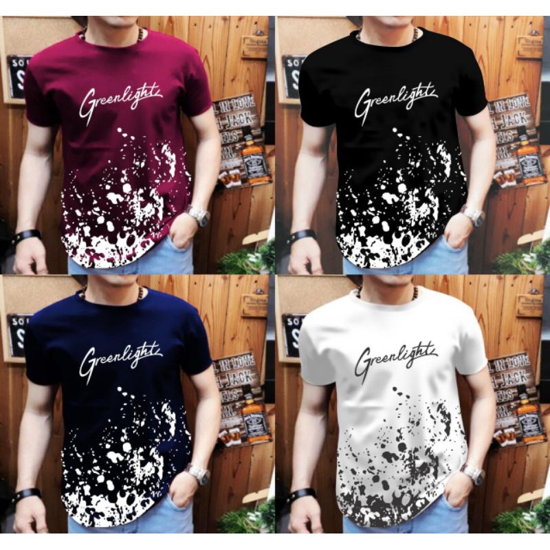 kaos cowok distro keren murah cakep kaos gambar Green light terbaru