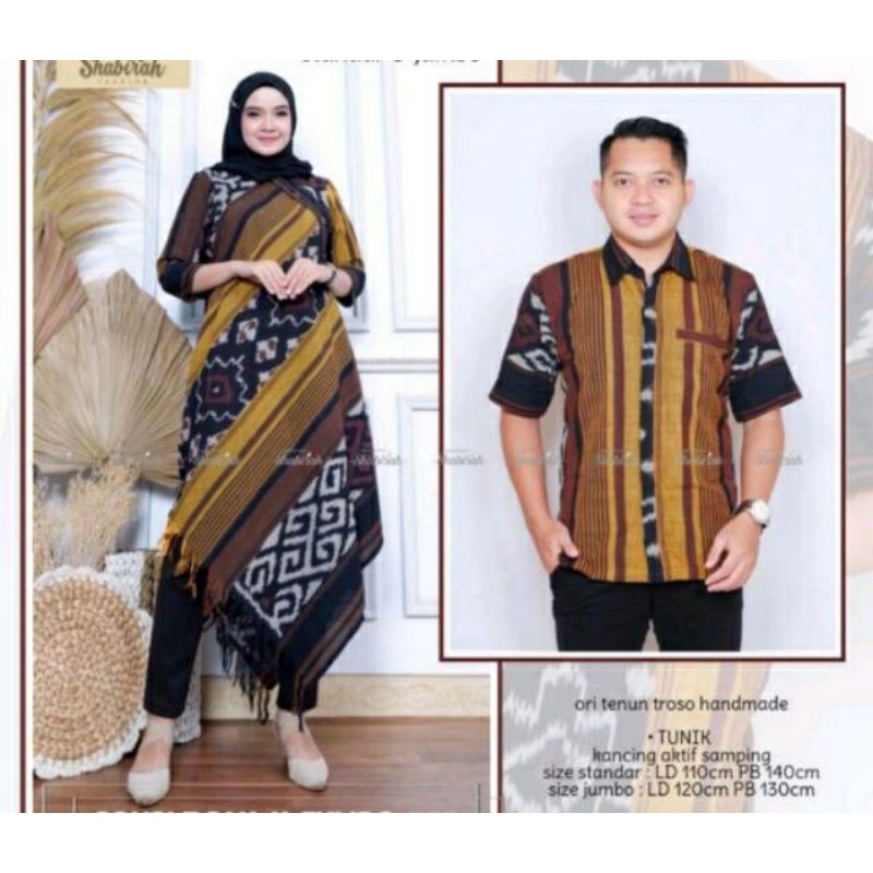 couple baju tenun tenun etnik baju tenun jepara CP5