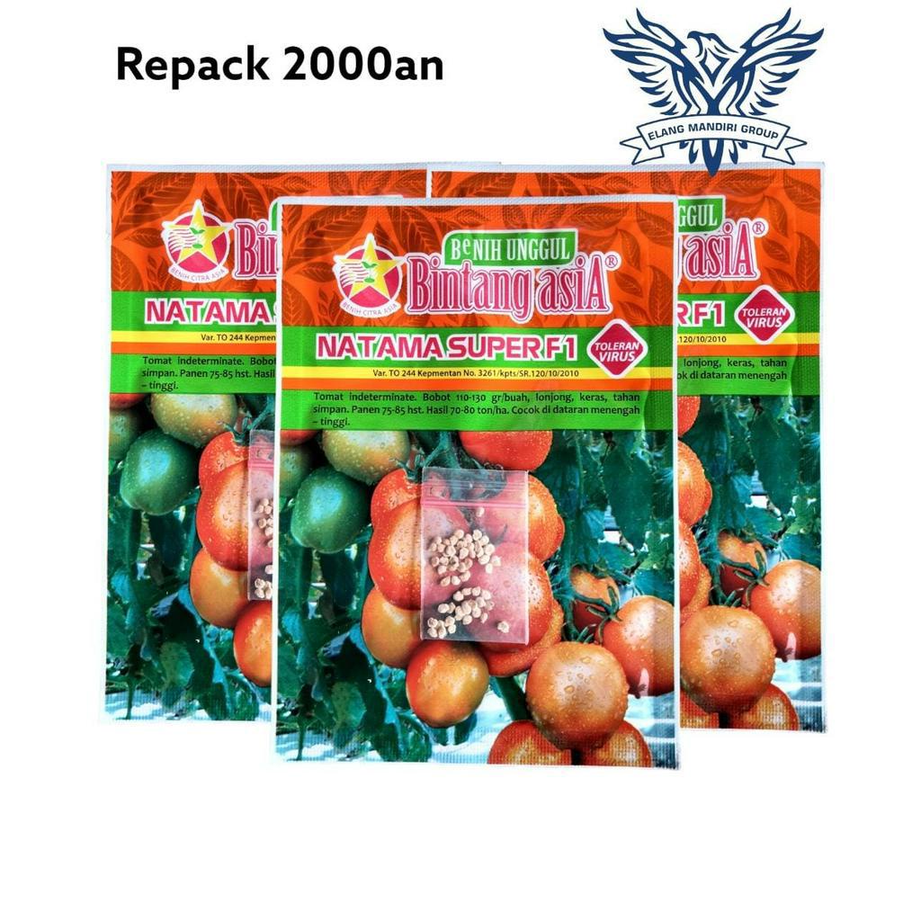 Repack 2000an Benih Bibit NATAMA SUPER f1 Tomat Sayur bintang asia gustavi f1, servo, Fiesta