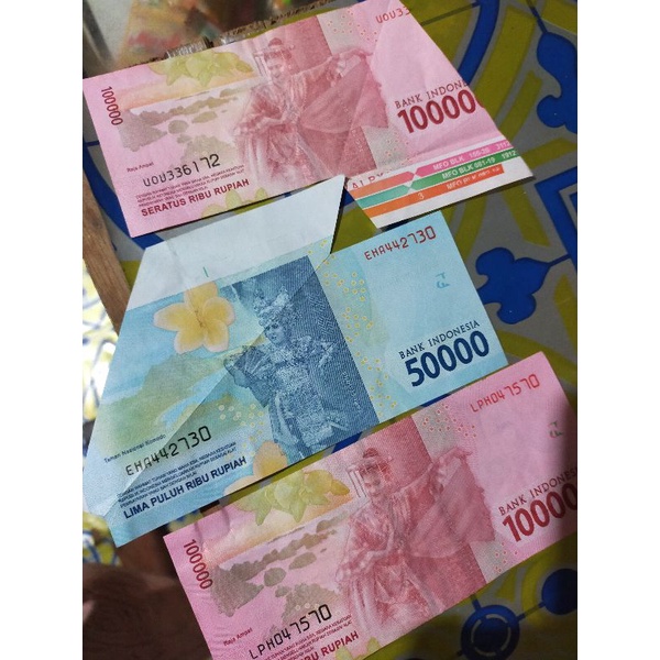 uang salah cetak , uang salah print (miscut dan misprint)