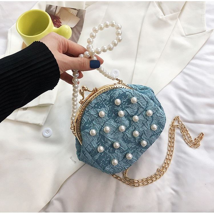 0525 Tas Pesta Clutch Wanita Import Hiasan Mutiara