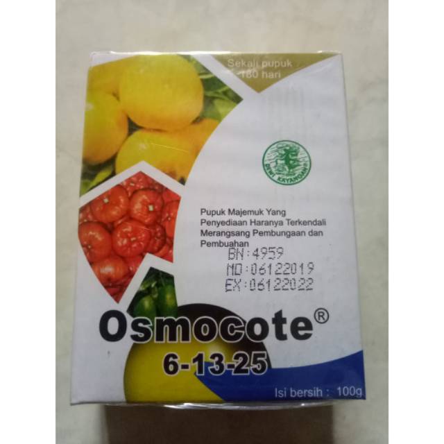 Pupuk osmocote 6 13 25 100gram