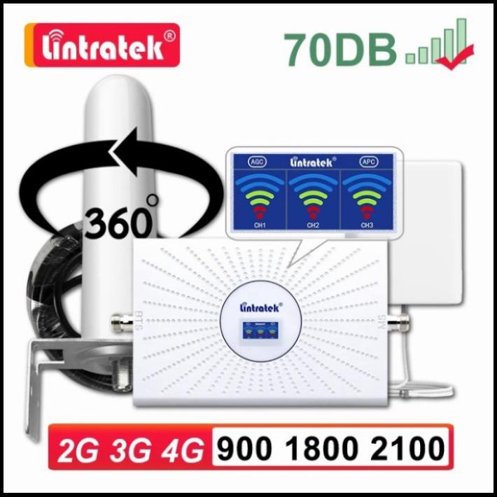 Penguat Sinyal Telkomsel Xl Indosat Lintratek Repeater Triband 2/3/4G