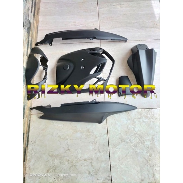 Cover Full Body Halus Yamaha Mio Smile Hitam Doff