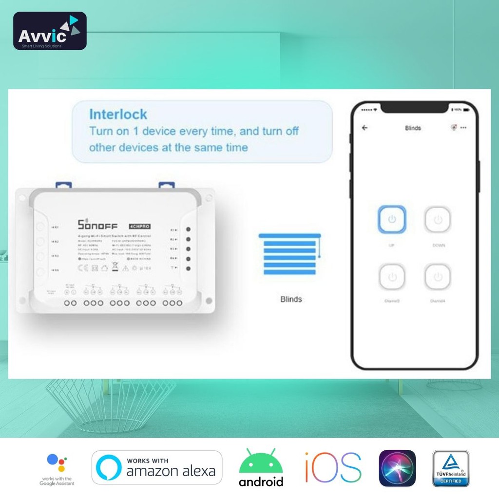 Sonoff 4CH R3 4Gang/Channel -WiFi Smart Switch -Saklar Pintar IoT Saklar Cerdas Otomatis Nirkabel