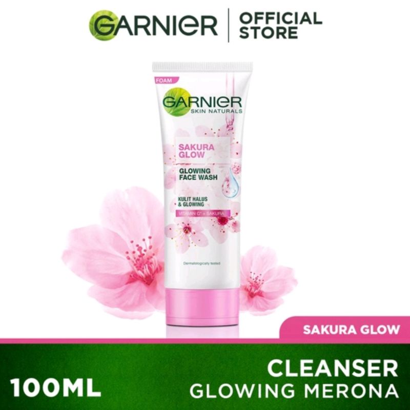 GARNIER Sabun Cuci Muka Bright Complete - Sakura Glow 100 Ml