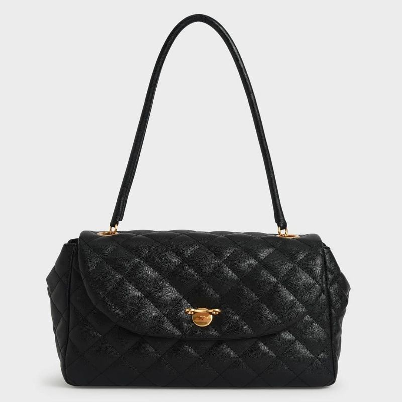 3.3 SALE | CK Chain Link Quilted Top Handle Bag