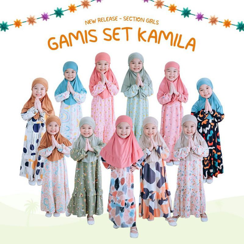 GAMIS ANAK PEREMPUAN UKURAN ANAK 1-5 TAHUN KAMILA SET