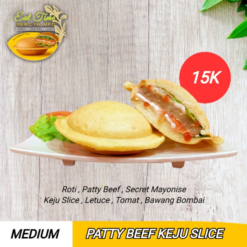 

Eattime Burger UFO Medium Patty Beef Keju Slice