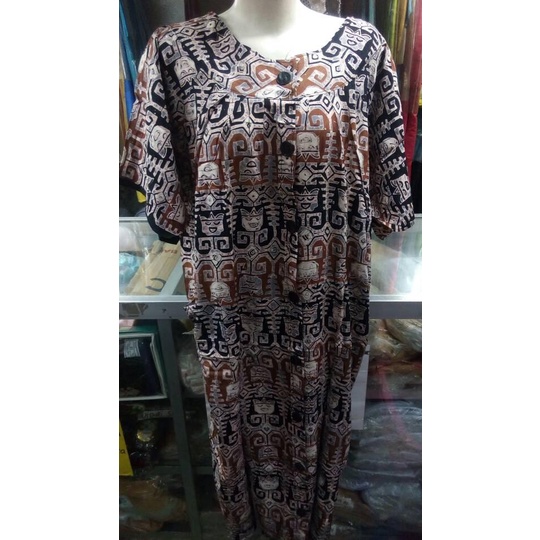 Daster Batik Cetak Jumbo Kancing Atas Sampai Bawah