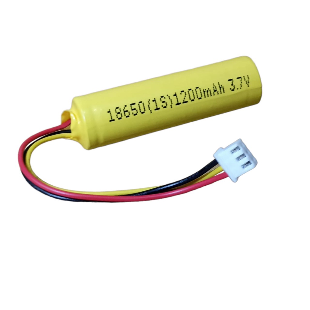 Baterai RC/ Mainan Anak/ Baterai Speaker &amp; Elektronik Lainnya 1X 18650 1200mAh 3.7V Protektor BMS 1S 6A Konektor JST XH 3 PIN