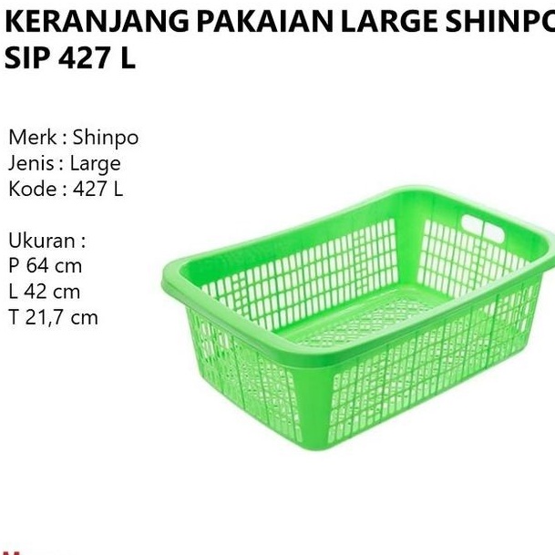 Keranjang Pakaian/ Bak Baju Plastik Shinpo SIP 427