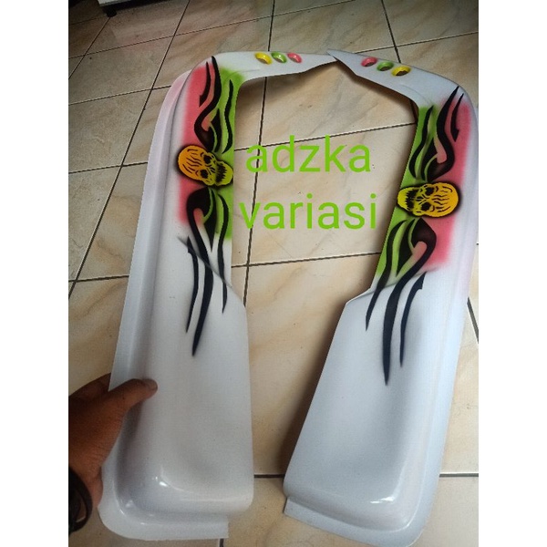 talang air mobil Isuzu Elf model lukis air brush