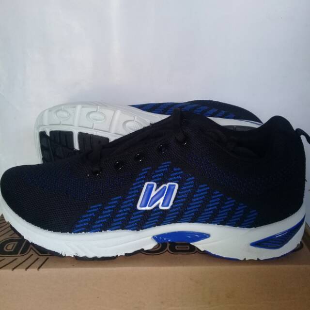 Sepatu pria olahraga new era MR hitam biru/hitam abu