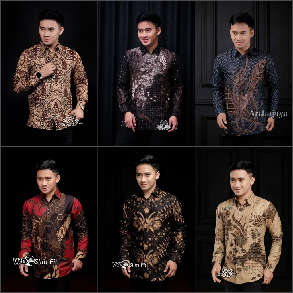 Batik Sofia Modern Kemeja Batik Murah Seragaman size M L XL XXL Lengan Panjang