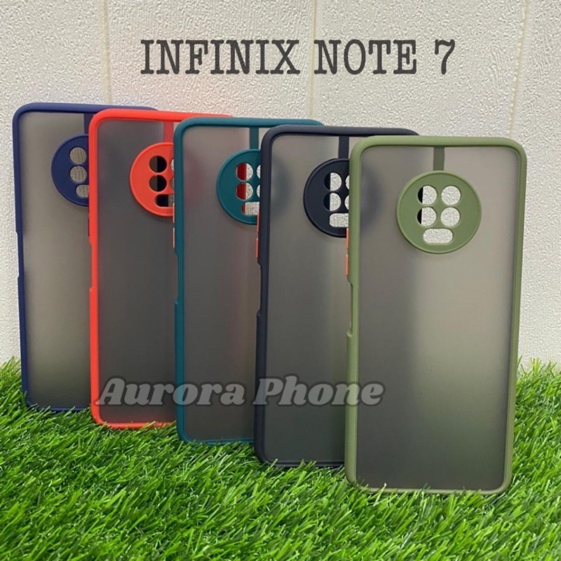 Infinix Note 7 Frosted Camera Protection Casing Infinix Note 7 / Soft Case Infinix Note 7 / Frosted 