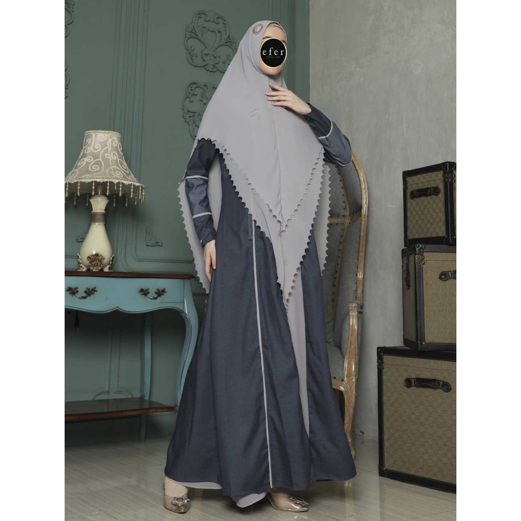 Charissa Gamis Dress Set by Efer Premium Syari