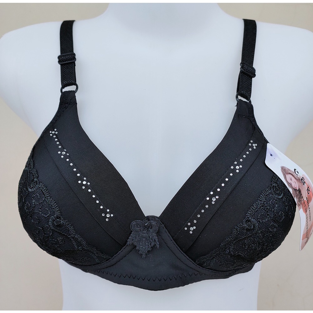 Bra Busa Tanpa Kawat BH Busa Cup Standar Nomor 36 Sampai 42 Bahan Halus Bra  Motif Renda WARNA HITAM VIRTUAL MALL Lazada Indonesia