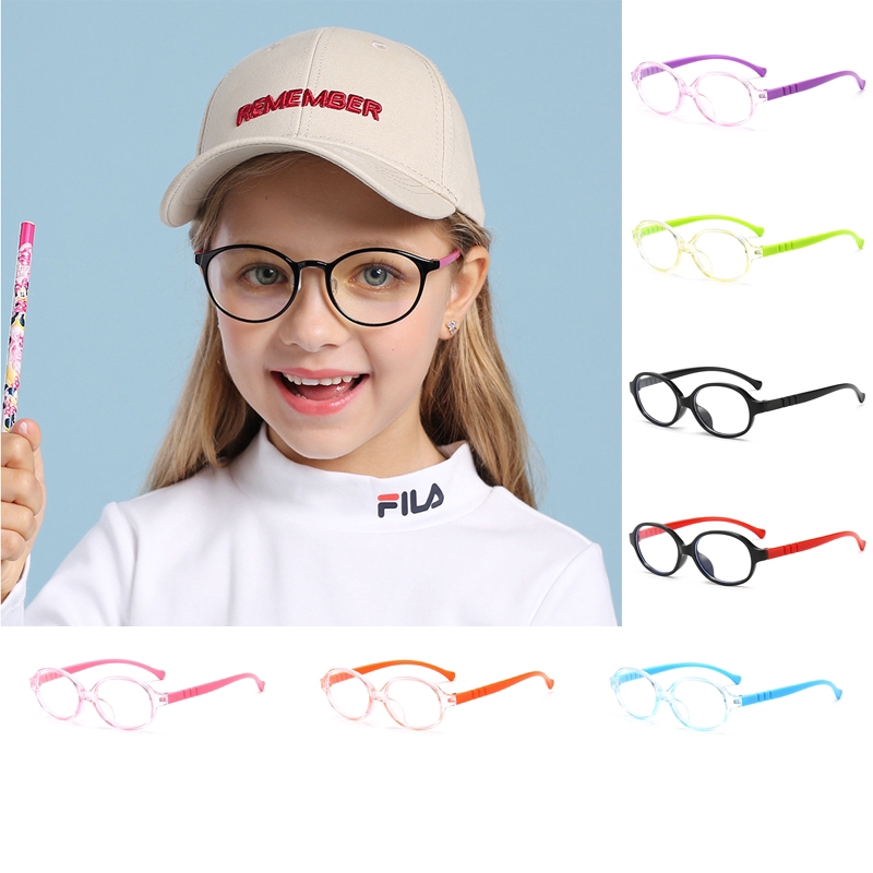 (YUZHU) Kacamata Anti Radiasi Untuk Anak-Anak Frame Oval Fleksibel Eyeglasses Anti Blue Light Eyeglasses for Children