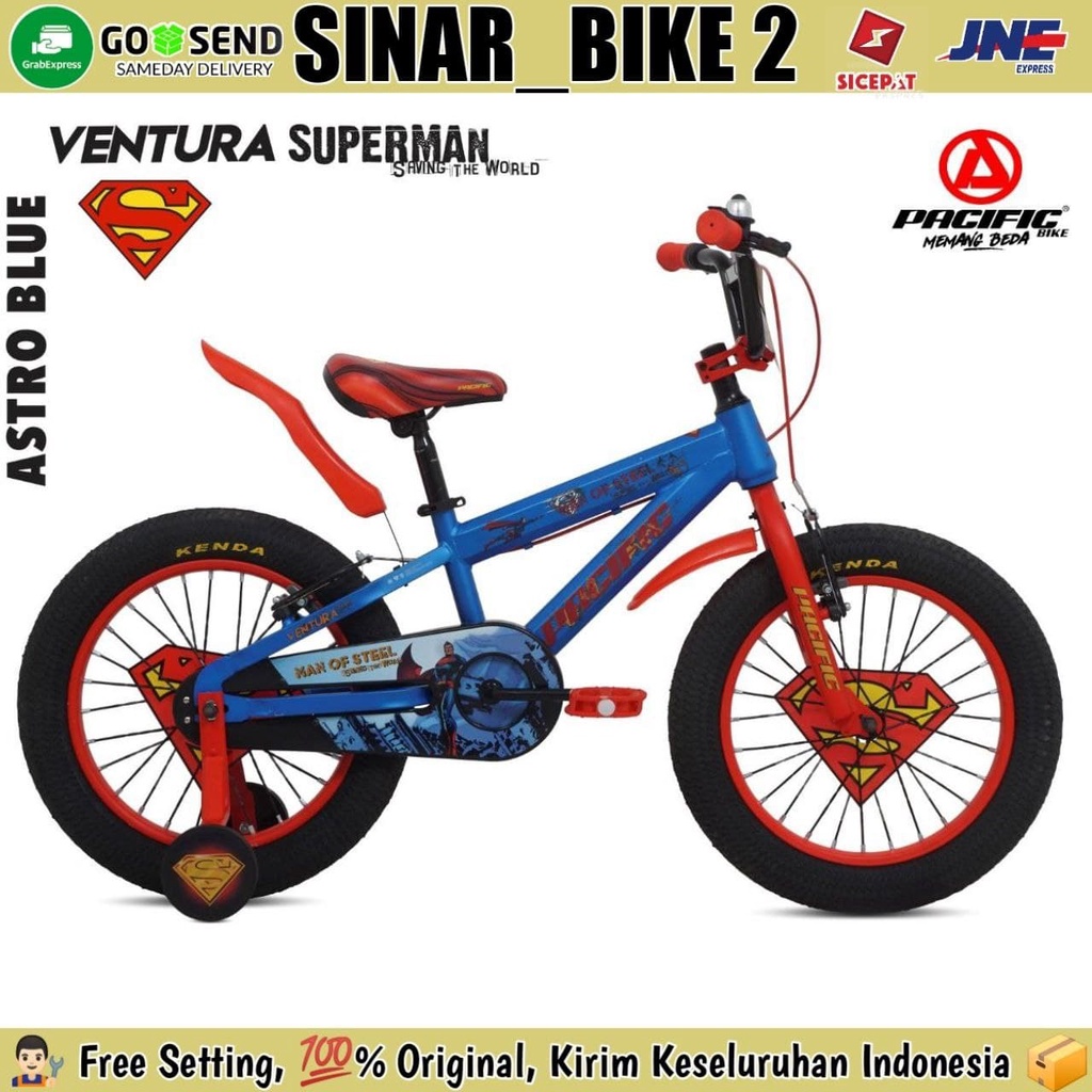 Sepeda Anak Laki Bmx PACIFIC VENTURA SUPERMAN 12 16 18 Inch Ban Jumbo