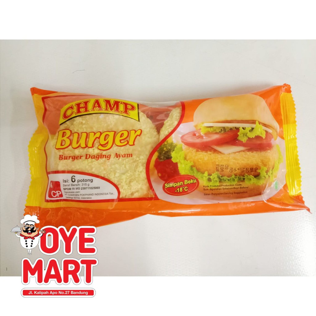 CHAMP BURGER 315GR ISI 6