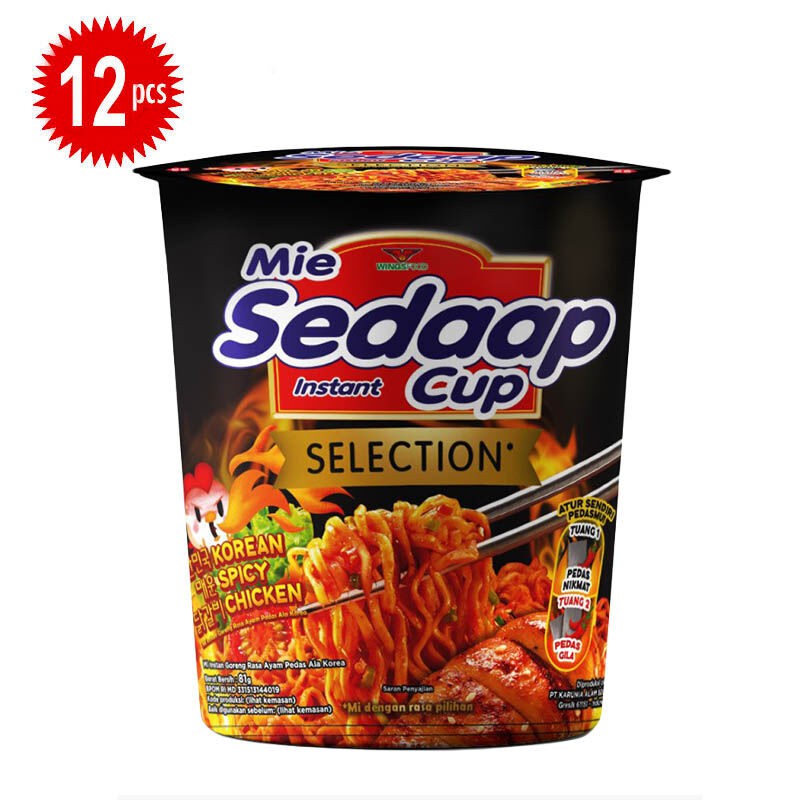 

MIE SEDAAP Cup Korean Spicy Chicken Carton 81gr x 12pcs