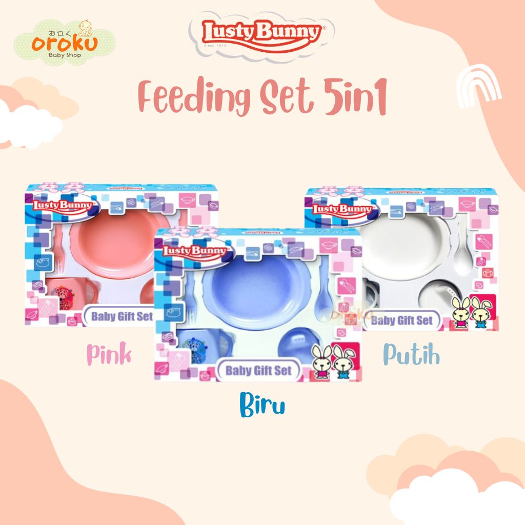 LUSTY BUNNY FEEDING SET ISI 5PCS LB-1406 / LUSTY BUNNY