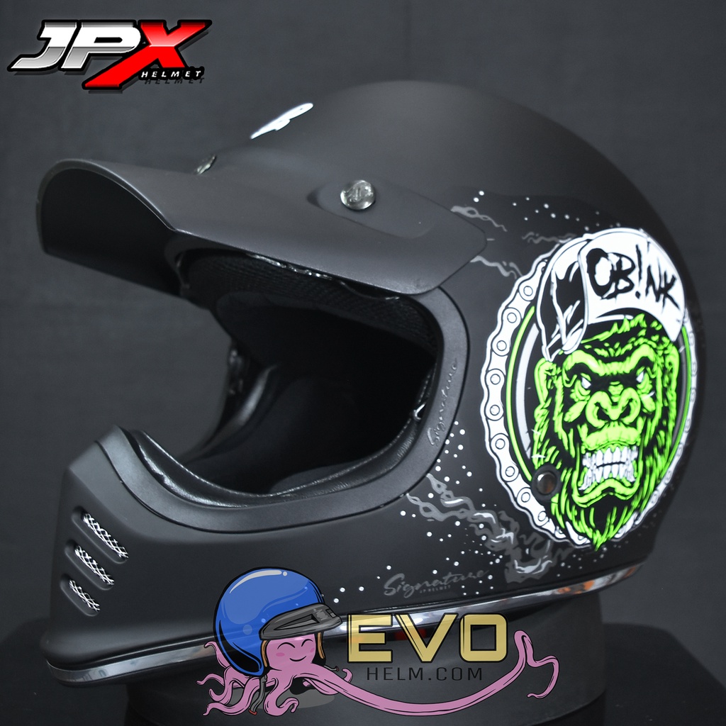 HELM JP SIGNATURE SG10 OBINK ORIGINAL HELM JP CAKIL MOTIF OBINK SG-10 ( ONGKIR 2KG SAJA )