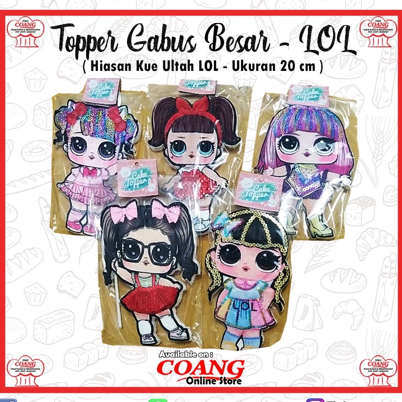 TOPPER STYROFOAM GABUS KARAKTER LOL - BESAR - KECIL - HIASAN KUE ULTAH