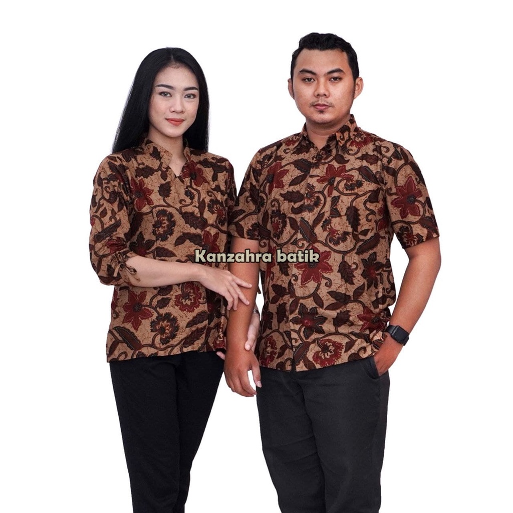 Atasan Batik Wanita Blouse Batik Modern S-M-L-XL-XXL-3L-4L-5L Model Lengan Serut