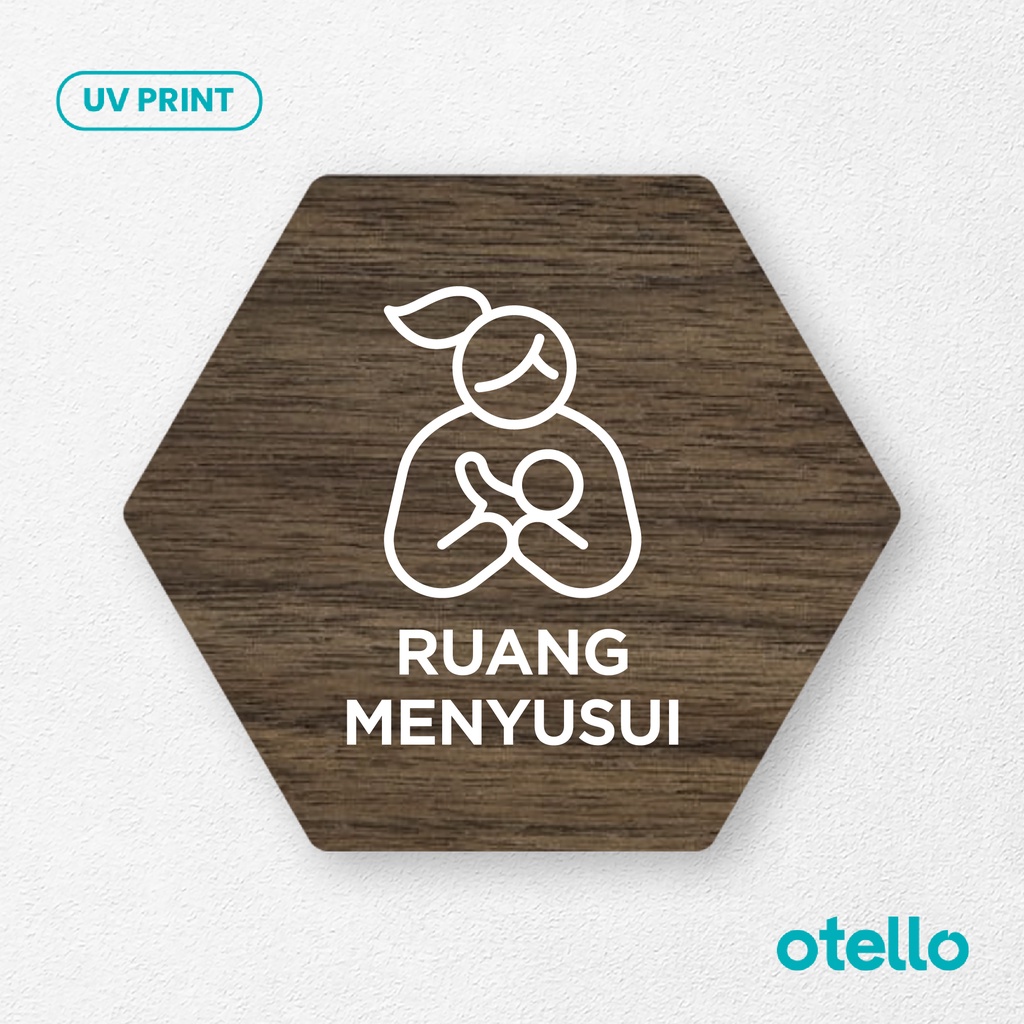 Signage Ruang Menyusui Sign Board Kayu Wooden Papan Label Nursing Room