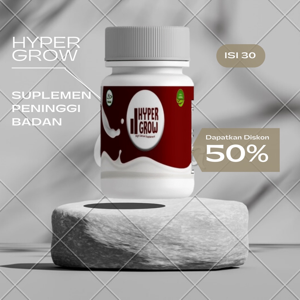 HYPER GROW – Suplemen Peninggi Badan Terlaris / Suplemen Penambah Tinggi Badan / Tanpa Efek Samping 