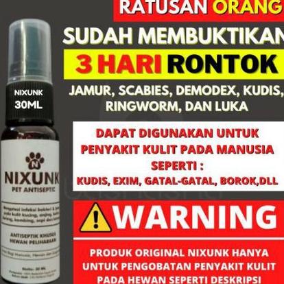 NIXUNK OBAT JAMUR KUCING ANJING KELINCI OBAT SCABIES 30ML