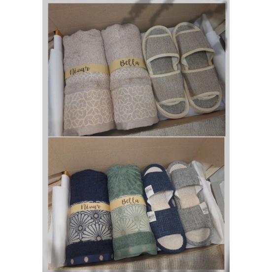 seserahan handuk /paket seserahan alat mandi/ handuk couple / handuk bordir