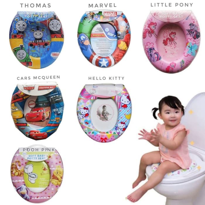 RING CLOSET Soft Potty Baby Seat / HANDLE / tempat duduk anak toilet seat dudukan anak balita bayi trainer empuk ada pegangan empuk