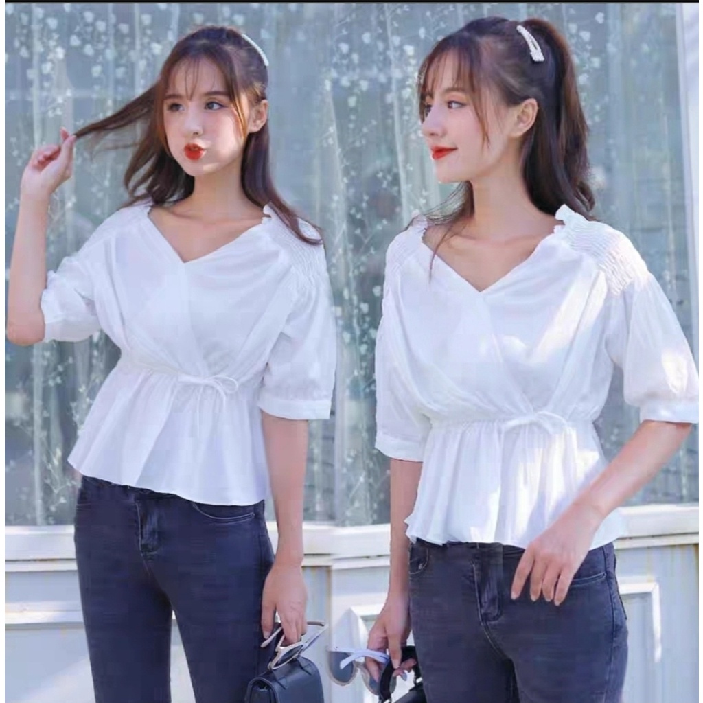 [MCFK] Blouse Wanita Korea / Atasan Blouse / Blus / Baju Atasan Murah