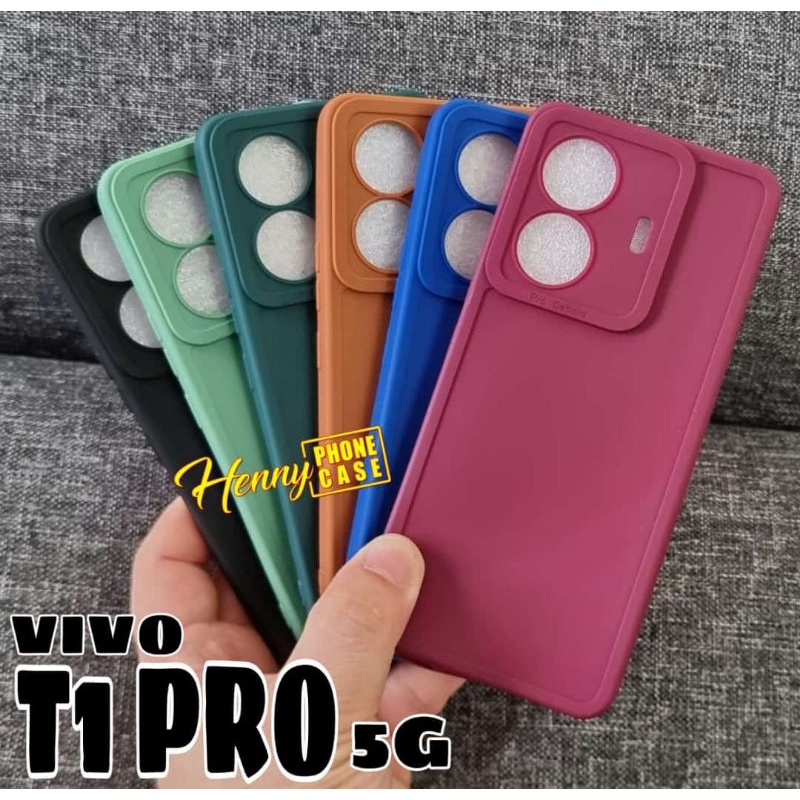 VIVO T1 PRO 5G CASE PRO CAMERA MACARON CASING SOFTCASE SILIKON