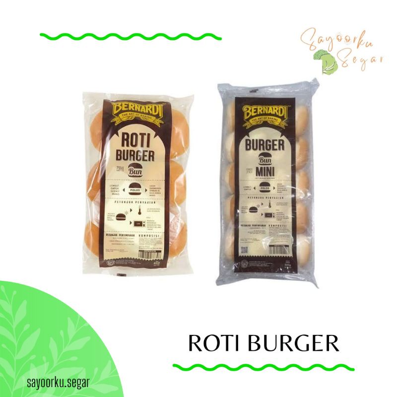 

Roti burger bernardi / burger bun / mini burger polos