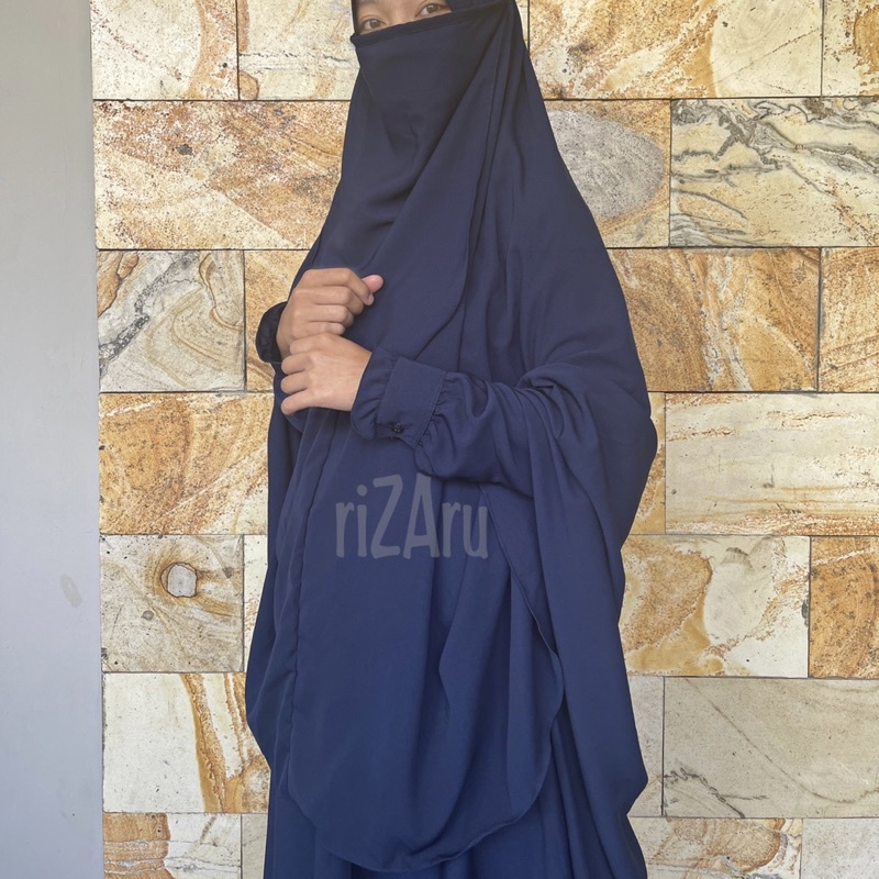 Gamis syari set cadar basic set syari by riZAru Original