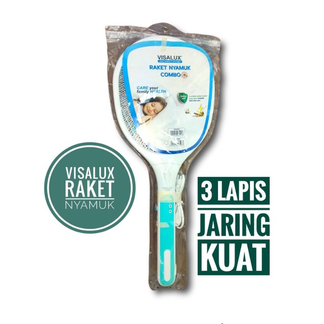 RAKET NYAMUK VISALUX 3 LAPIS JARING KUAT