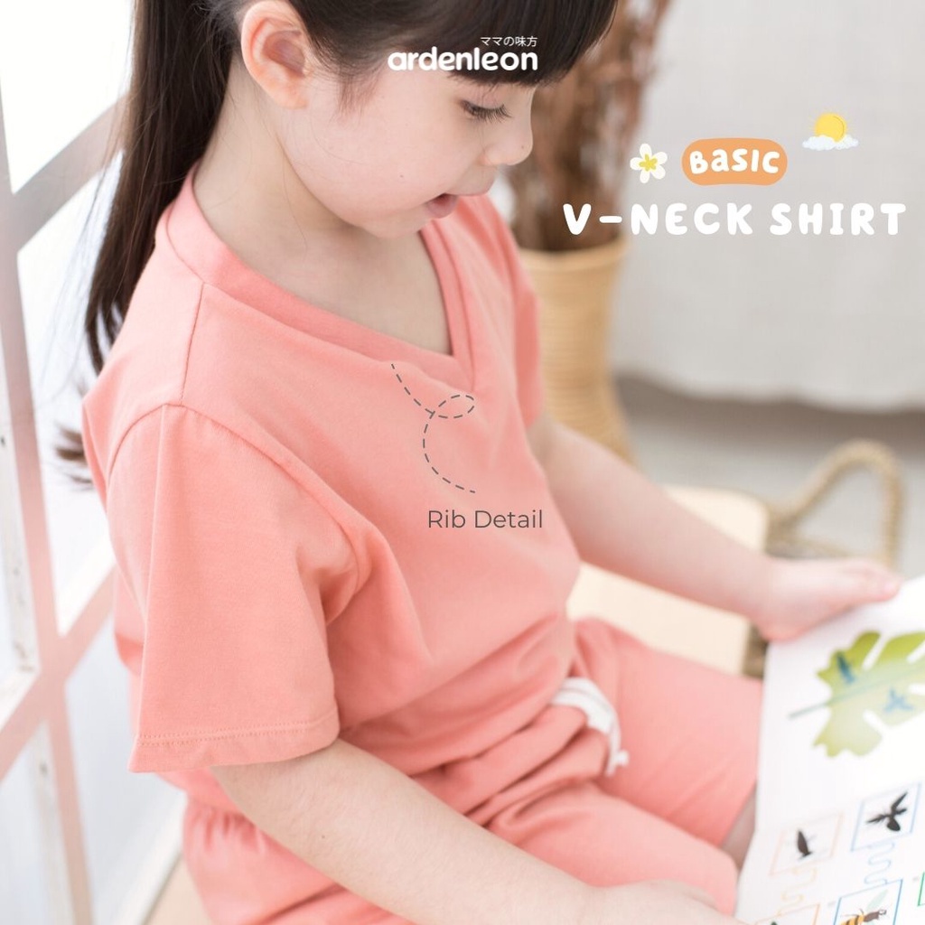 Baju Kaos Bayi Atasan Anak Laki Laki Perempuan Ardenleon 6 Bulan – 4 Tahun Unisex V-Neck Shirt