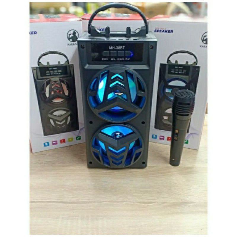 Speaker Bluetooth MH-36 / MH-38 BT terlaris + mic Karaoke