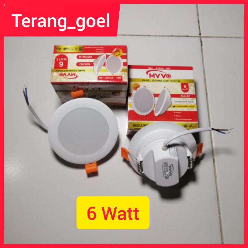 Lampu Panel Downlight 6 Watt Bulat Inbow / Downlight LED MYVO Inbow 6 Watt Bulat Murah Bagus