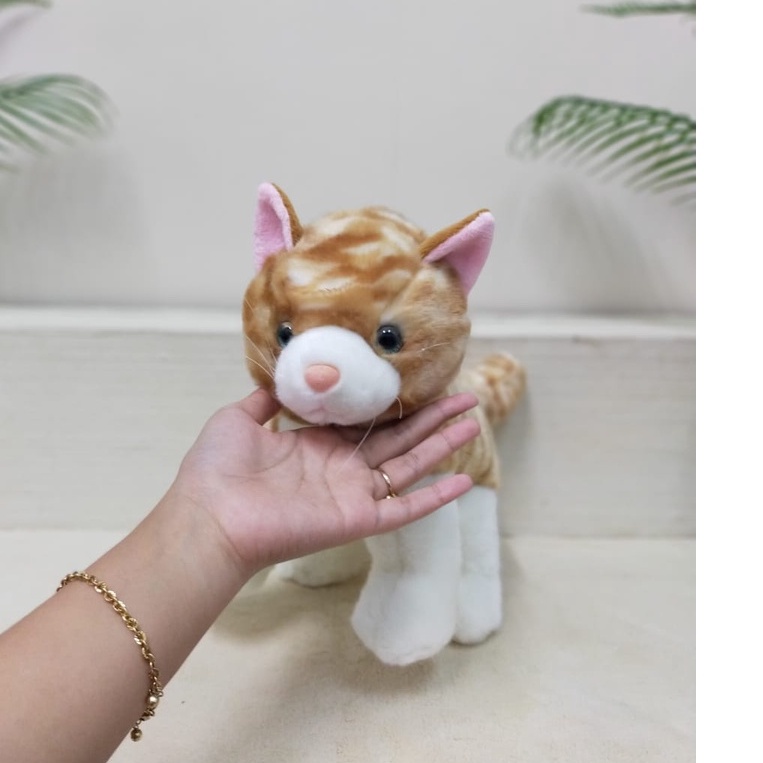 Boneka Floppy Cat 25cm/11&quot;/Boneka Kucing/Animal Boneka/Boneka Cat/Boneka Kucing oren