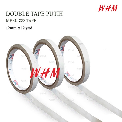 FULL Double Tape 24mm*12Y 12mm*12Y Tisue 888 tape Isolasi double tape