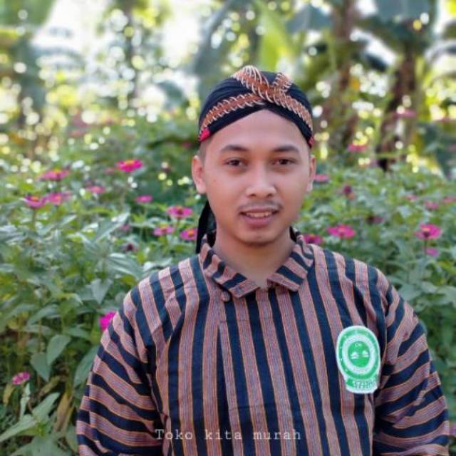 BAJU SURJAN + BLANGKON JOGJA // Grosir baju surjan lurik +  blangkon jogja sliwir